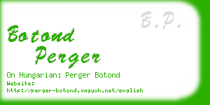 botond perger business card